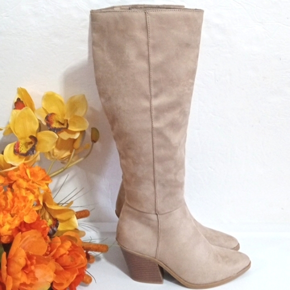 ANNELIESE TAUPE CALF-HIGH LONG BOOTS SIZE 7 NWT - Picture 5 of 11